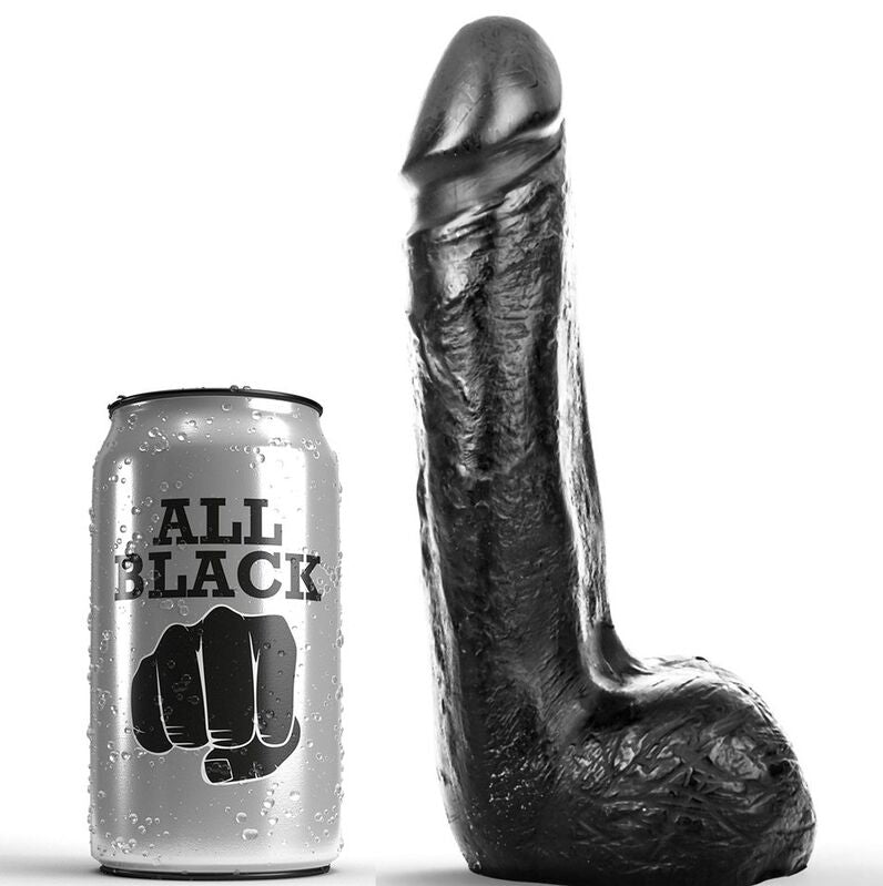 ALL BLACK - WEICHER SCHWARZER REALISTISCHER DILDO 20 CM realistischer Dildo diskret online kaufen