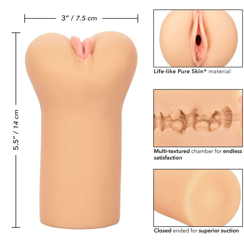 CALEXOTICS - BOUNDLESS VULVA STROKER HELLE HAUT hochwertiges Intimtoy
