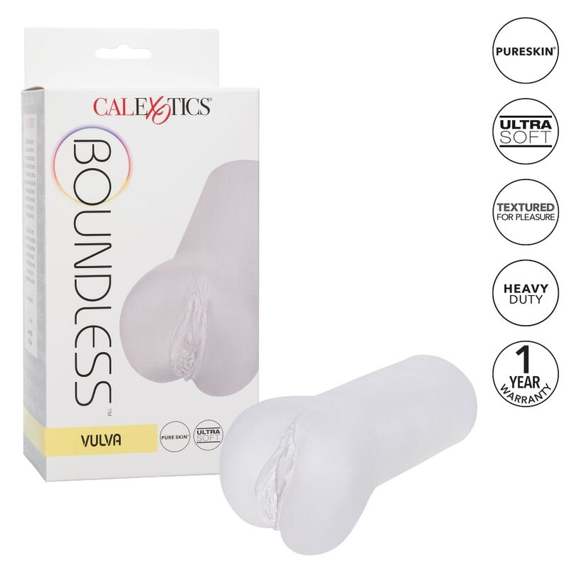 CALEXOTICS - BOUNDLESS VULVA STROKER TRANSPARENT Produktansicht und Details
