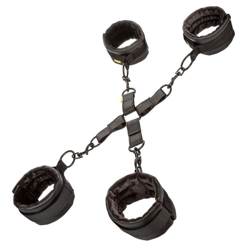 CalExotics Boundless Hog Tie – Verstellbare Hand- & Fußfesseln, Veganes Leder, Bodysafe Bondage-Fessel diskret online kaufen