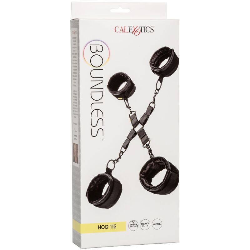CalExotics Boundless Hog Tie – Verstellbare Hand- & Fußfesseln, Veganes Leder, Bodysafe bei Secret Pulse im Erotikshop