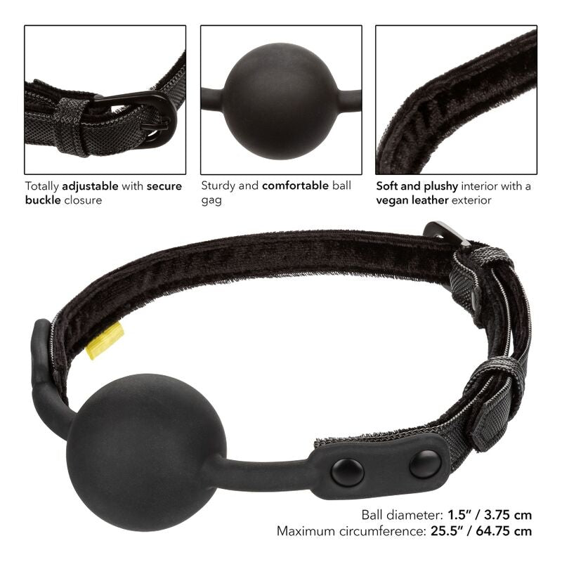CalExotics Boundless Ballknebel – Verstellbar, Silikon & Veganes Leder, Bodysafe – Ballknebel Bild 10