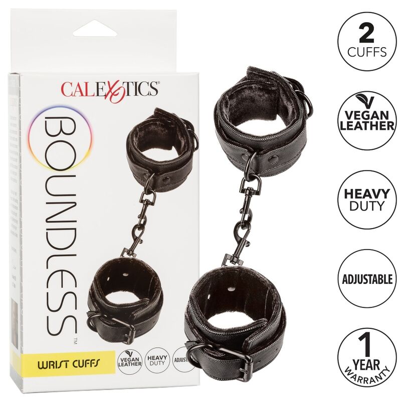 CalExotics Boundless Handgelenkmanschetten – Verstellbar, Veganes Leder, Bodysafe – Dessous Bild 2