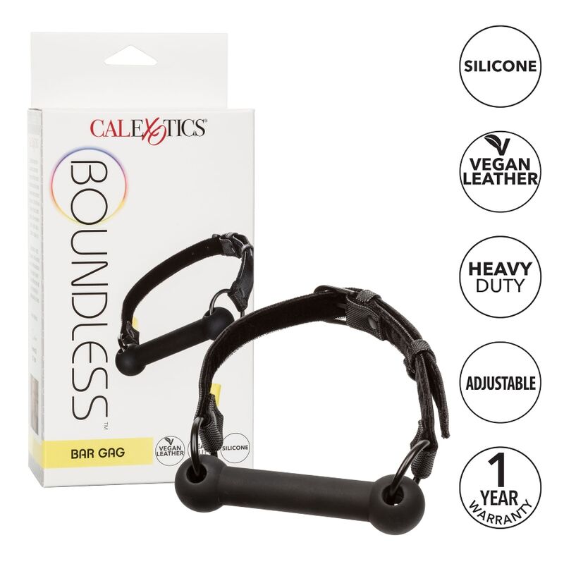 CalExotics Boundless Bar Gag – Verstellbar, Silikon & Veganes Leder, Bodysafe