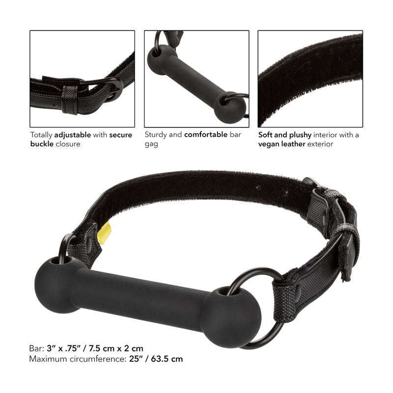 CalExotics Boundless Bar Gag – Verstellbar, Silikon & Veganes Leder, Bodysafe