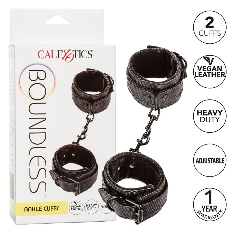 CalExotics Boundless Knöchel-Manschetten – Verstellbar, Veganes Leder, Bodysafe – Dessous Bild 2