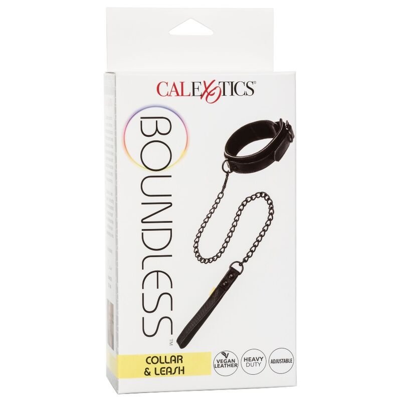 CalExotics Boundless Halsband & Leine – Verstellbar, Veganes Leder, Bondage bei Secret Pulse im Erotikshop