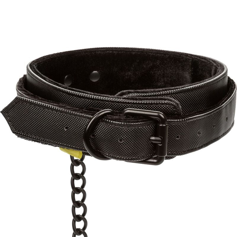 CalExotics Boundless Halsband & Leine – Verstellbar, Veganes Leder, Bondage hochwertiges Zubehör