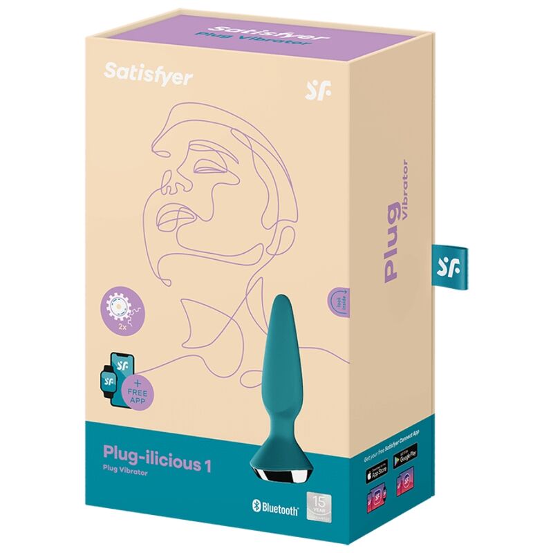 SATISFYER - PLUG ILICIOUS 1 PLUG VIBRATOR GRÜN hochwertiges Intimtoy