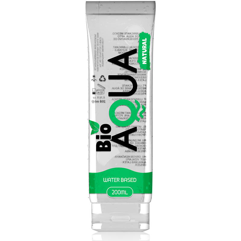 BIOAQUA - SCHMIERMITTEL NATÜRLICHE ZUTATEN AUF WASSERBASIS 200 ML wasserbasiertes Gleitgel diskret online kaufen
