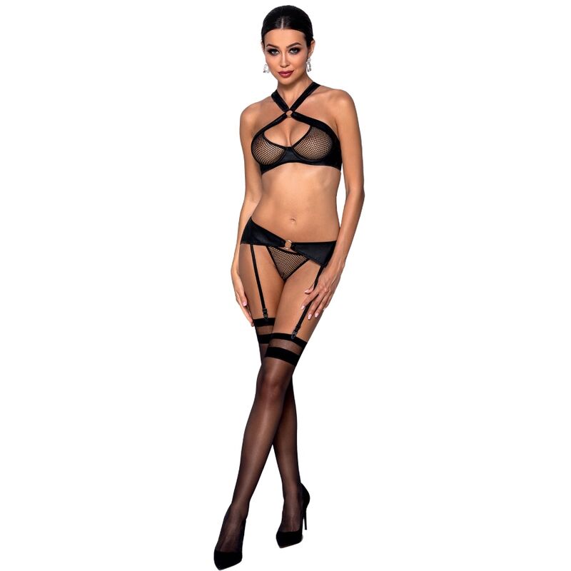PASSION - AMANDA ÖKOLOGISCHES LEDER-SET S/M Dessous-Set diskret online kaufen
