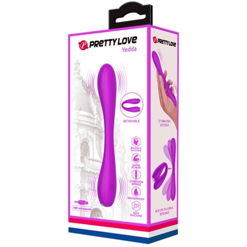 PRETTY LOVE - YEDDA FLEXIBLER VIBRATOR hochwertiges Sextoy bei Secret Pulse