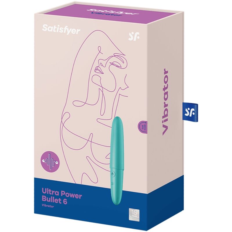 SATISFYER Ultra Power Bullet 6 Türkis – Klitorisvibrator Produktansicht und Details