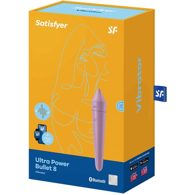 SATISFYER Ultra Power Bullet 8 Lila – Klitorisvibrator Produktansicht und Details