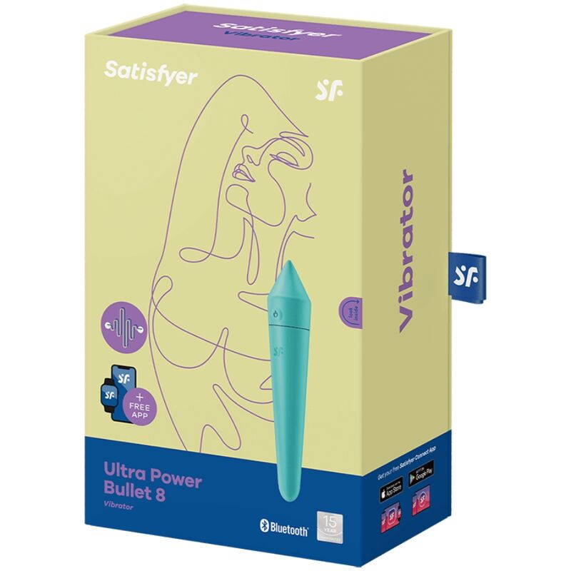 SATISFYER Ultra Power Bullet 8 Türkis – Klitorisvibrator Produktansicht und Details