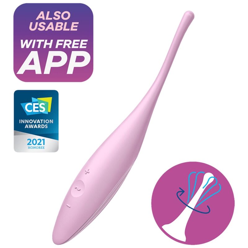 SATISFYER - TWIRLING JOY CLIT TIP VIBRATOR ROSA Klitorisstimulator diskret online kaufen