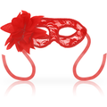 Maske mit Spitze & roten Blumen – Venezianischer Stil, Fetisch & Kostüm | Secret Pulse BDSM-Zubehör diskret online kaufen