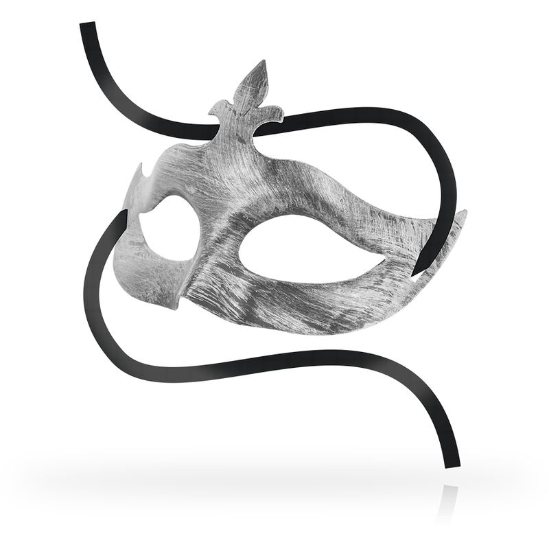 KINK Flower de Lis Silber Maske – Venezianischer Stil, Einheitsgröße | Mysterium & Sexy Look Produktansicht und Details