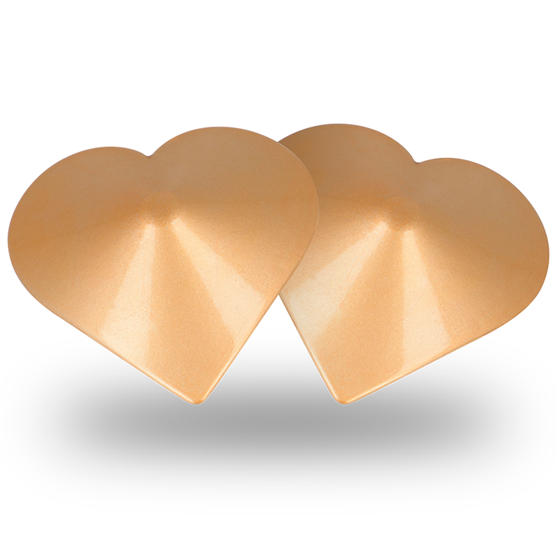 Coquette Chic Desire Nippelabdeckungen Goldene Herzen – Metall & Wiederverwendbar – Brust-Accessoire Bild 3