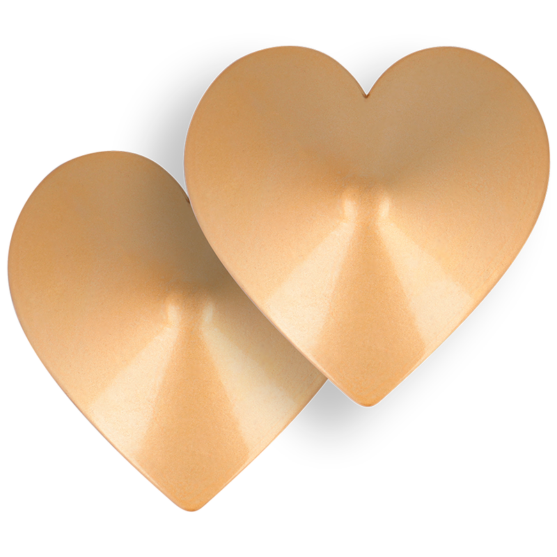 Coquette Chic Desire Nippelabdeckungen Goldene Herzen – Metall & Wiederverwendbar – Brust-Accessoire Bild 4