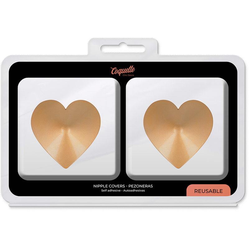 Coquette Chic Desire Nippelabdeckungen Goldene Herzen – Metall & Wiederverwendbar – Brust-Accessoire Bild 5