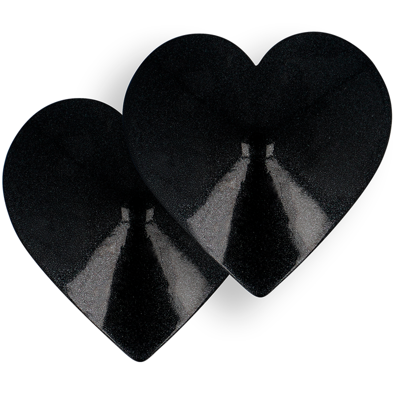 Coquette Chic Desire Nippelabdeckungen Schwarze Herzen – Wiederverwendbar – Brust-Accessoire Bild 3