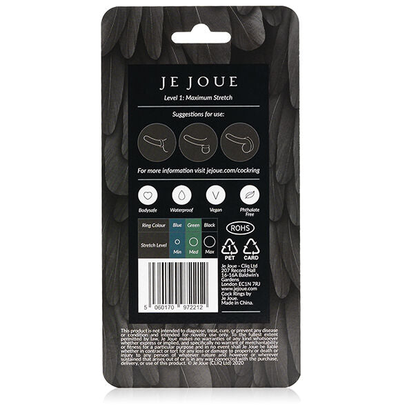 JE JOUE - MAXIMALER STRETCH-COCKRING AUS SILIKON - SCHWARZ hochwertiges Zubehör