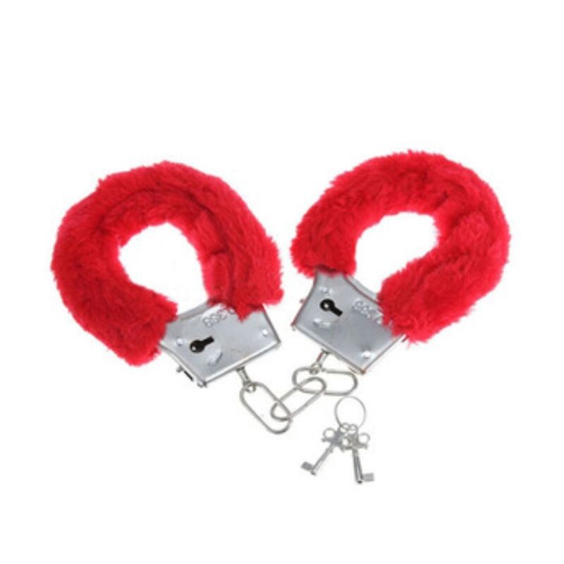 DIABLO PICANTE - PLEASURE FURRY HANDSCHELLEN ROT Bondage-Fessel diskret online kaufen