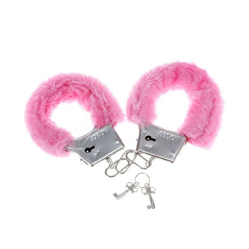 DIABLO PICANTE - PLEASURE PELZHANDSCHELLEN ROSA Bondage-Fessel diskret online kaufen