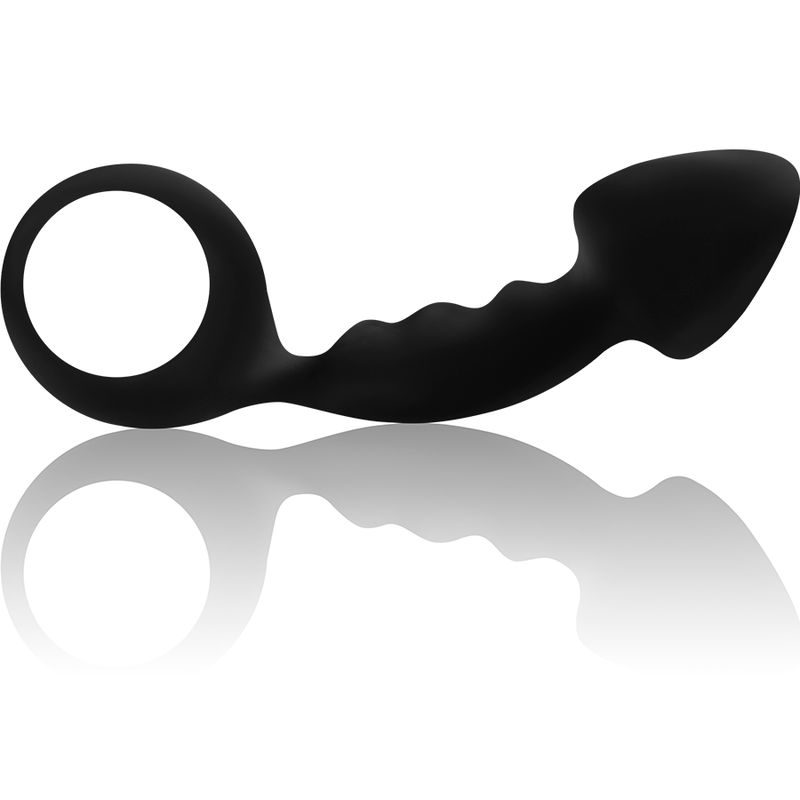 OHMAMA - GERIPPTER ANALPLUG MIT RING Produktansicht und Details