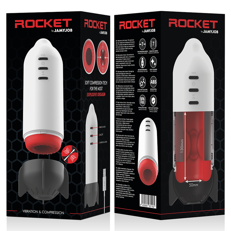 JAMYJOB - ROCKET MASTURBATOR SOFT COMPRESSION TECH UND VIBRATION – automatischer Masturbator Bild 18