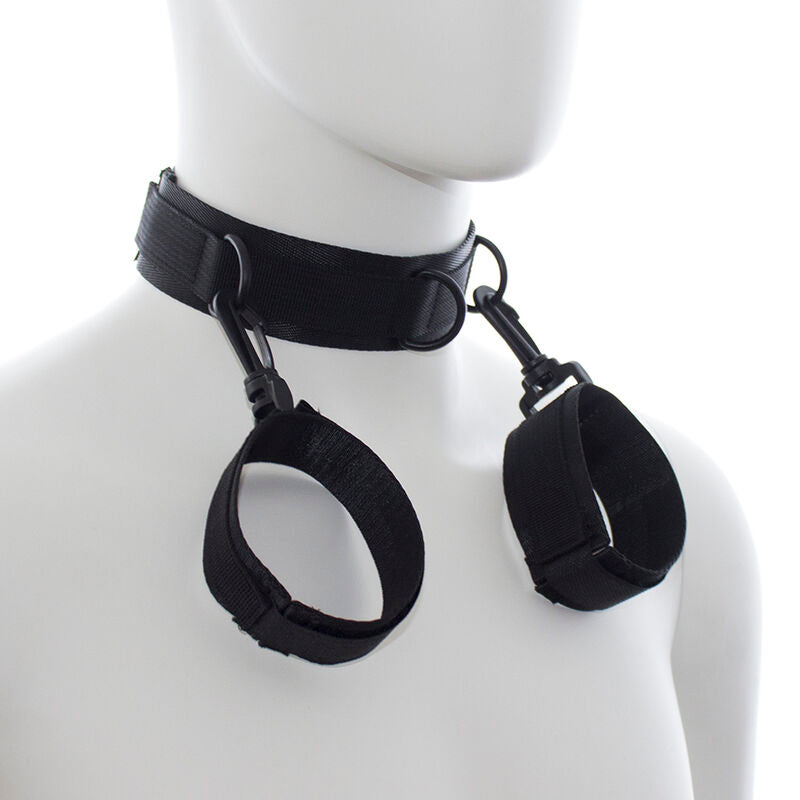 OHMAMA FETISH - HANDSCHELLEN UND KRAGEN AUS NYLON – Bondage-Fessel Bild 4