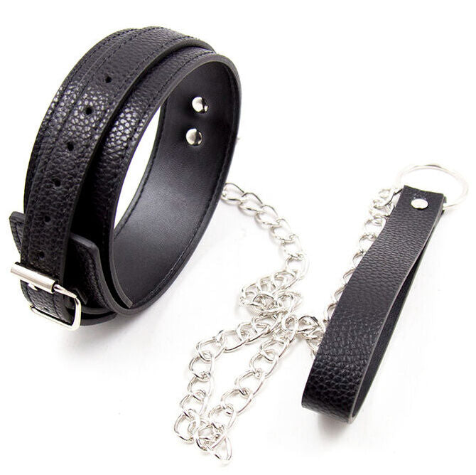 OHMAMA FETISH Halskette mit Schlangen­muster – Verstellbar, Lederimitat & Metallkette | Secret Pulse – BDSM-Zubehör Bild 1