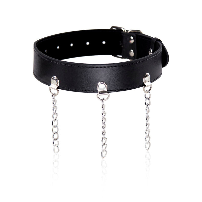 OHMAMA FETISH Halskette mit Ringen – Verstellbar, Metallkette & Kunstleder | Secret Pulse – BDSM-Zubehör Bild 6