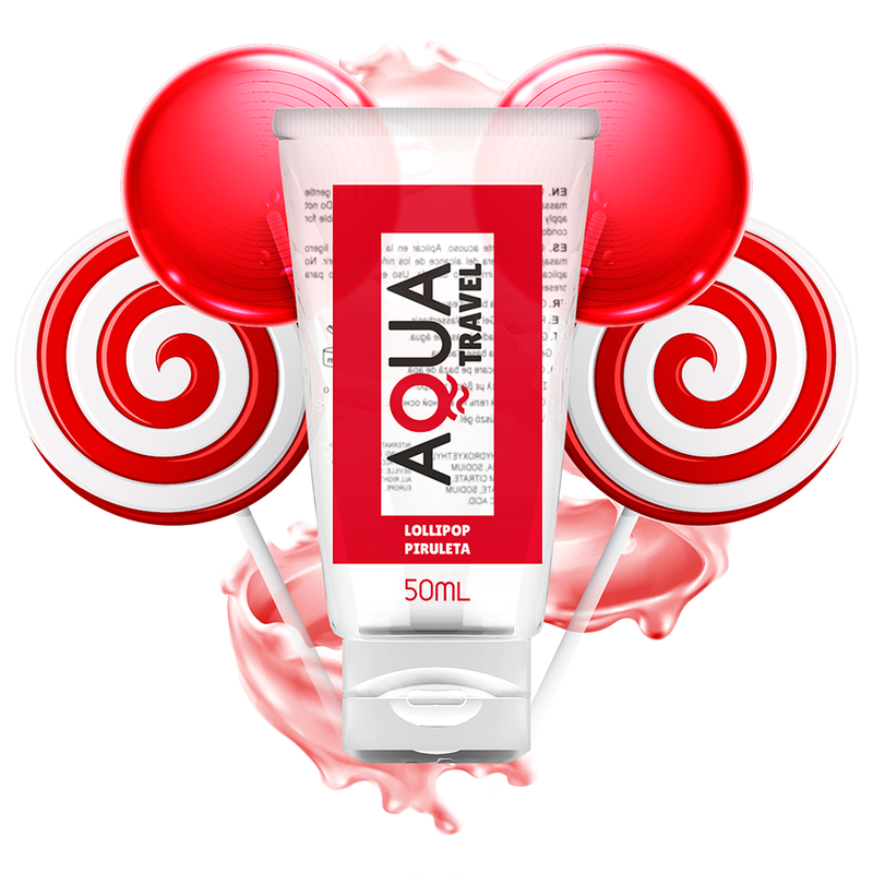 AQUA TRAVEL - LOLLIPOP FLAVOUR SCHMIERMITTEL AUF WASSERBASIS - 50 ML wasserbasiertes Gleitgel diskret online kaufen