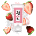 AQUA TRAVEL - SCHMIERMITTEL AUF WASSERBASIS MIT ERDBEER-CREME-GESCHMACK - 50 ML wasserbasiertes Gleitgel diskret online kaufen