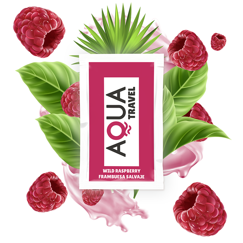 AQUA TRAVEL - SCHMIERMITTEL AUF WASSERBASIS MIT WILD-HIMBEER-GESCHMACK 6 ML wasserbasiertes Gleitgel diskret online kaufen