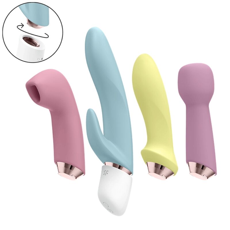SATISFYER - MARVELOUS FOUR VIBRATOR UND LUFTPULSSET Klitorisstimulator diskret online kaufen