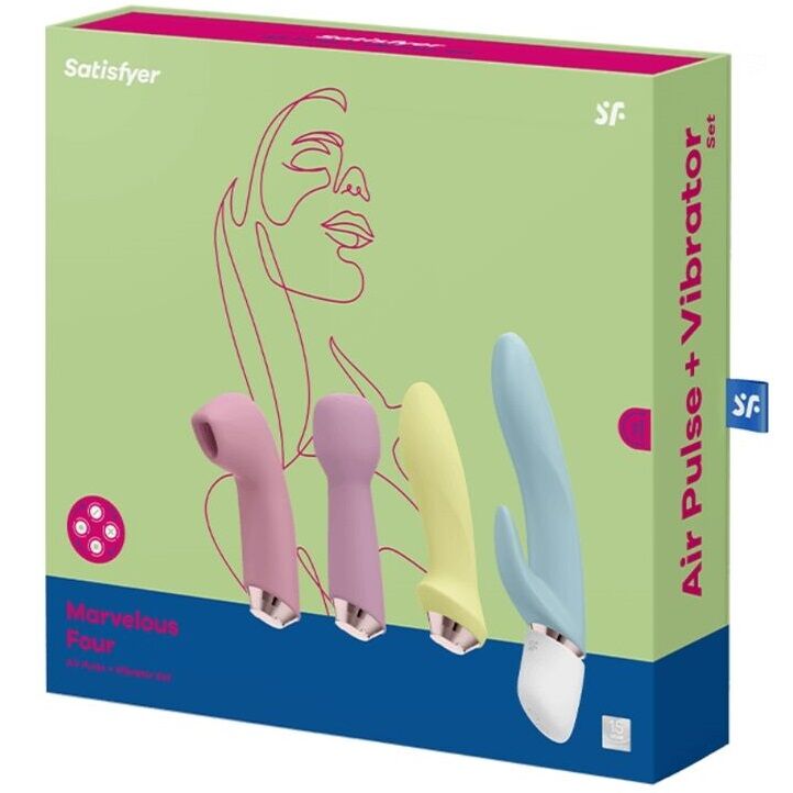SATISFYER - MARVELOUS FOUR VIBRATOR UND LUFTPULSSET Produktansicht und Details