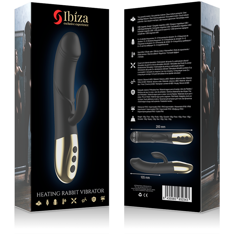IBIZA Anatomischer Rabbit Vibrator – 8 Vibrationsmodi, USB, wasserdicht – Rabbit Vibrator Bild 13