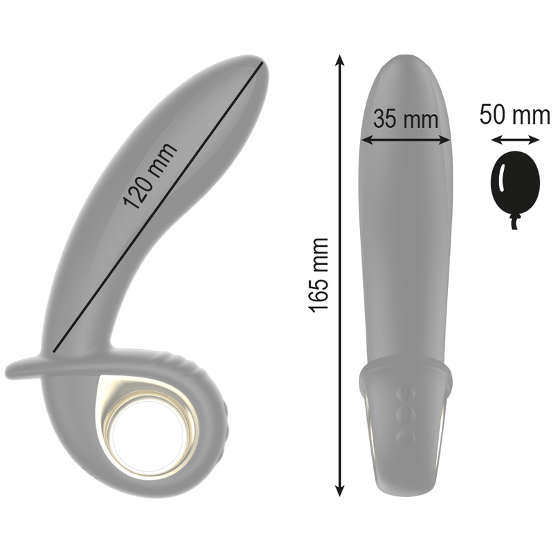 IBIZA Aufblasbarer Anal- & Vaginal-Vibrator – Fernbedienung, 10 Modi, USB, wasserdicht – Masturbator Bild 8