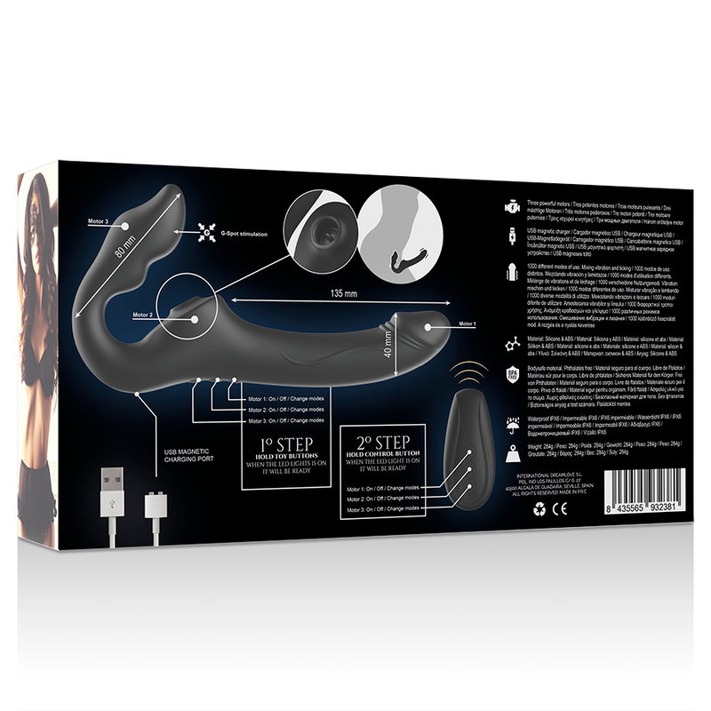 IBIZA - FERNBEDIENUNG, RIEMENLOSER VIBRATOR, 3 MOTOREN, 1000 KOMBINATIONEN. – Vibrator Bild 21