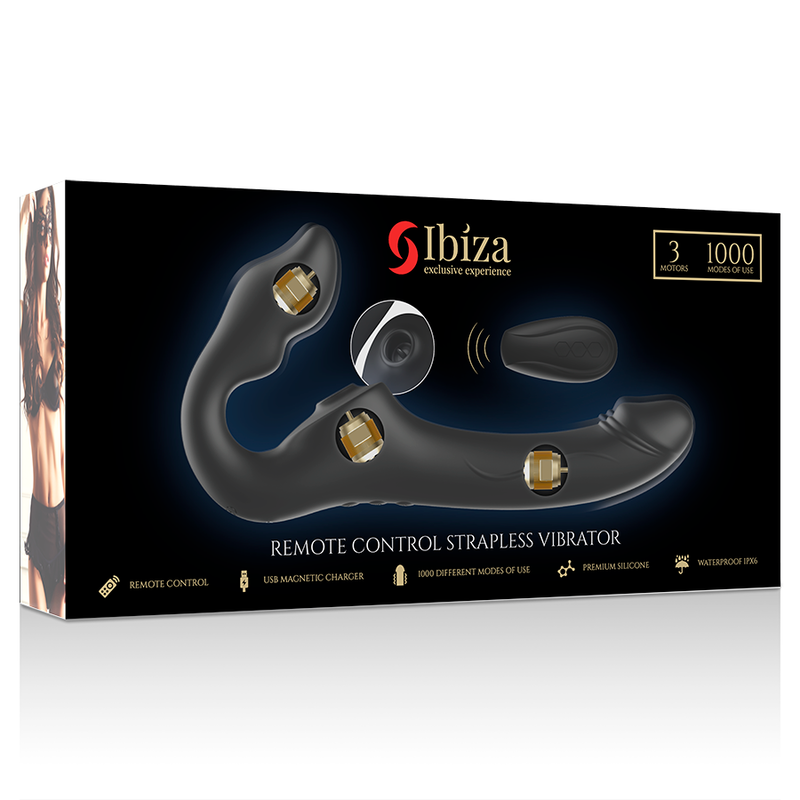 IBIZA - FERNBEDIENUNG, RIEMENLOSER VIBRATOR, 3 MOTOREN, 1000 KOMBINATIONEN. – Vibrator Bild 20