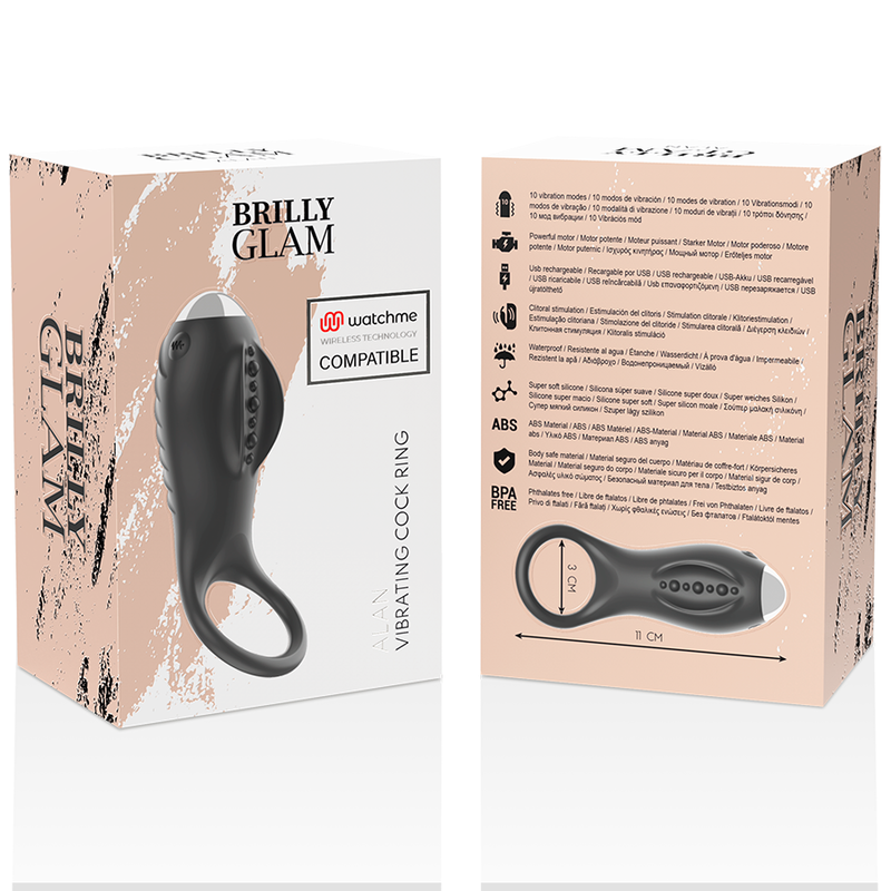 BRILLY GLAM - ALAN COCK RING WATCHME KOMPATIBEL MIT DRAHTLOSER TECHNOLOGIE – Erotik-Zubehör Bild 21