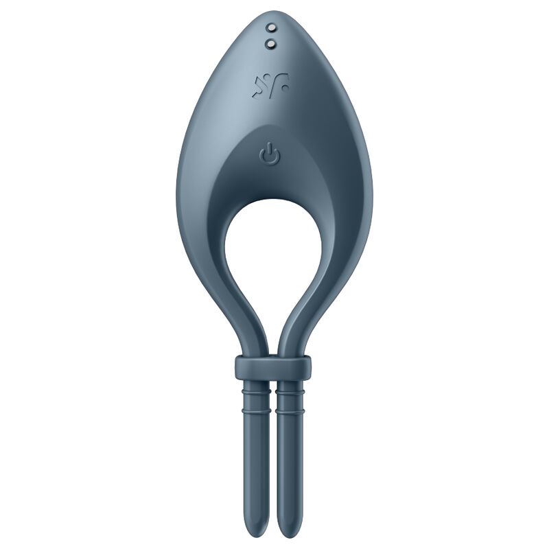 SATISFYER - BULLSEYE RING VIBRATOR APP GRAU hochwertiges Sextoy bei Secret Pulse