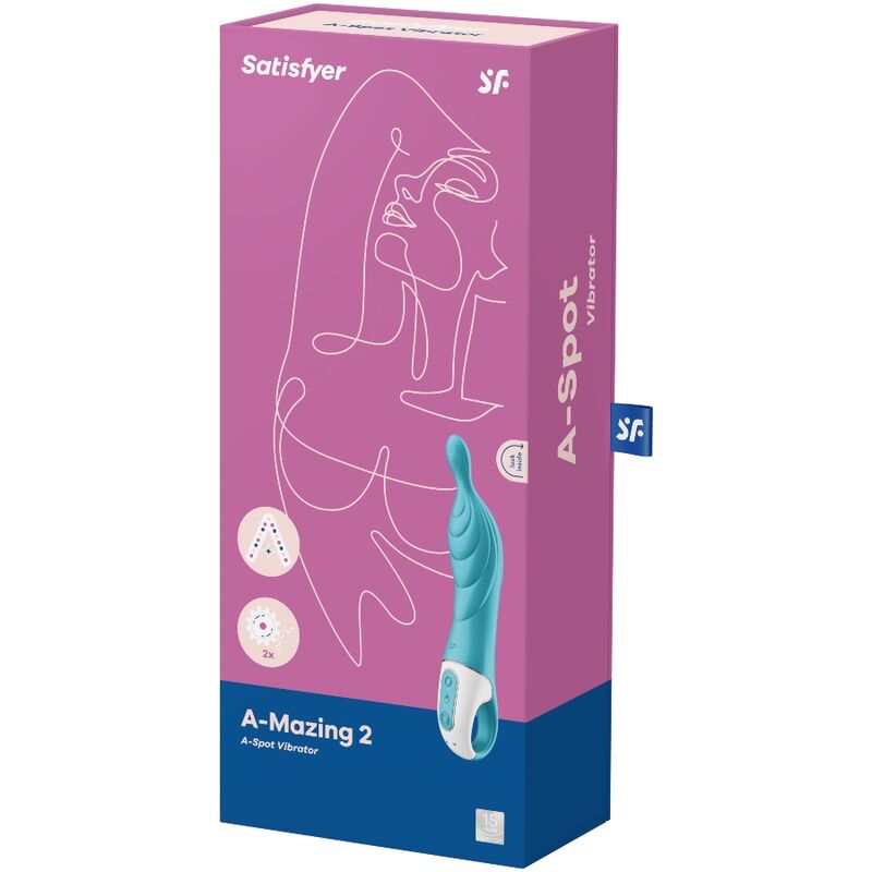SATISFYER - AMAZING 2 ASPOT VIBRATOR TÜRKIS für sinnliche Momente allein oder zu zweit