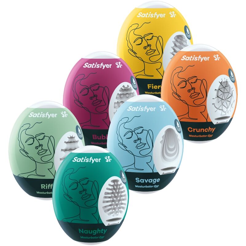 SATISFYER - MASTURBATOR EIER 6er SET Detailansicht bei Secret Pulse