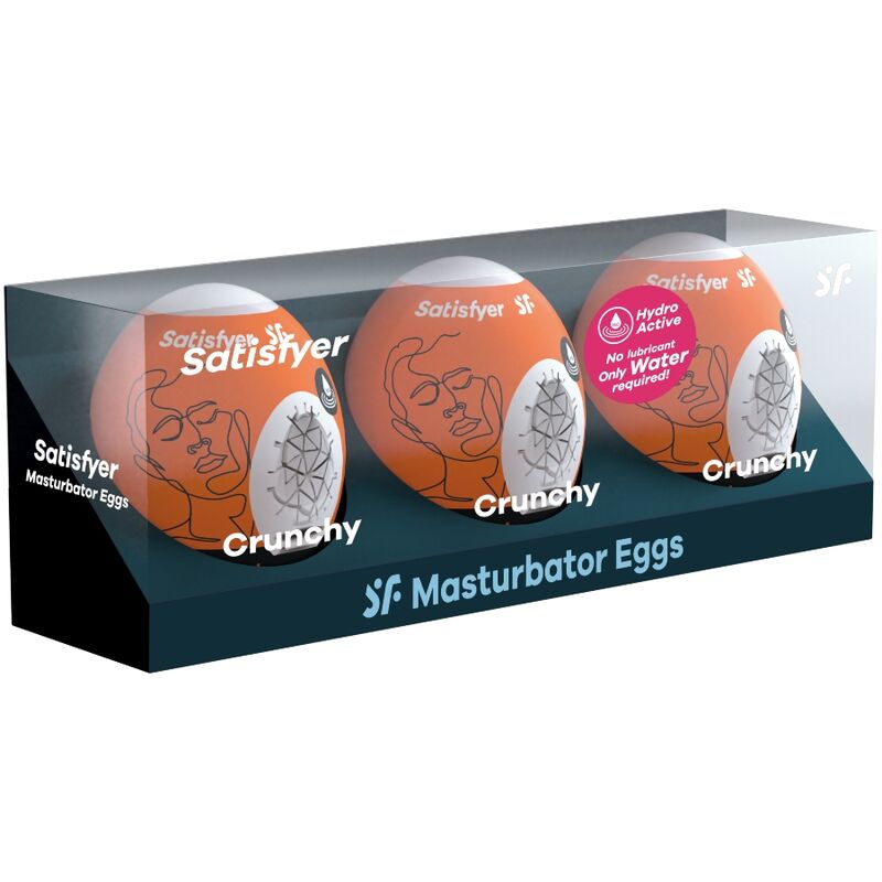 SATISFYER - 3 MASTURBATOR EIER NAUGHTY, SAVAGE & CRUNCHY für sinnliche und diskrete Momente