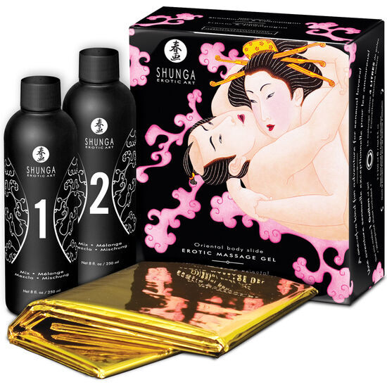 SHUNGA - ORIENTALISCHES KÖRPER-ZU-KÖRPER-EROTISCHES MASSAGEGEL ERDBEER UND CAVA Massagegel diskret online kaufen
