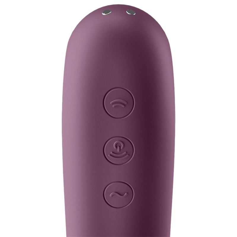 SATISFYER - DUAL KISS AIR PULSE VIBRATOR WEINROT Klitorisstimulator diskret online kaufen